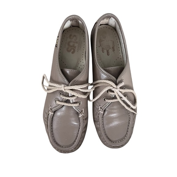 SAS Siesta Lace Up Moccasin Shoes Mocha Comfort Oxford Classic Office Size 4.5 M - Picture 12 of 16